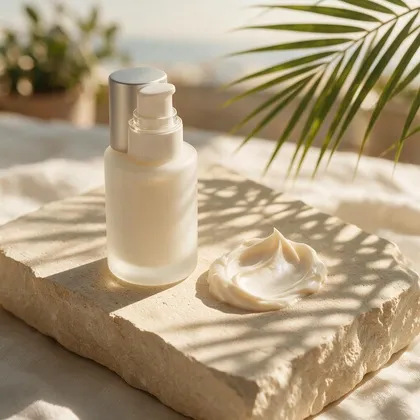 Nanošenje kreme sa SPF zaštitom na lice tokom letnjeg dana